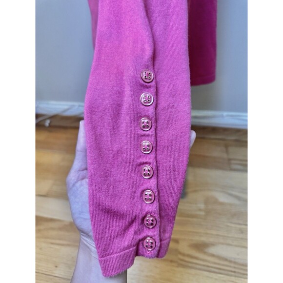 J. McLaughlin Women’s Crew Neck Long Sleeve Sweater Fuschia Pink Size S - Picture 7 of 13